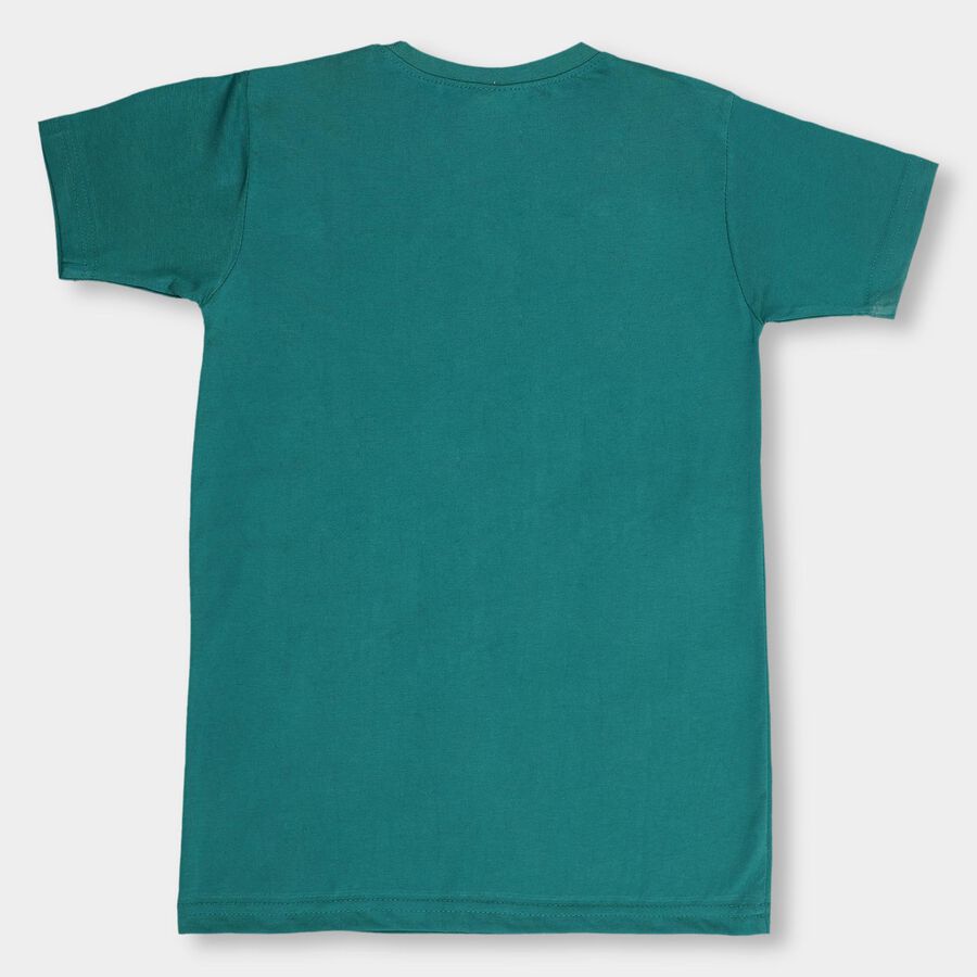 Boys' Half Sleeves T-Shirt, Dark Green, large image number null