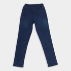 Boys' Deep Indigo Slim Fit Elastic Waist Jeans, Dark Blue, small image number null