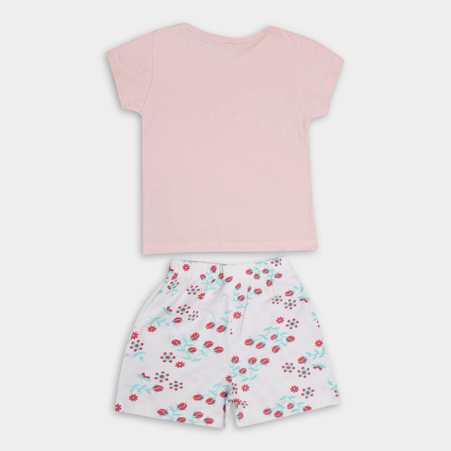 Girls' Short Set, हल्का गुलाबी, large image number null