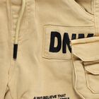 Boys' Light Khaki Regular Fit Cargo Bermuda Shorts, गहरा पीला, small