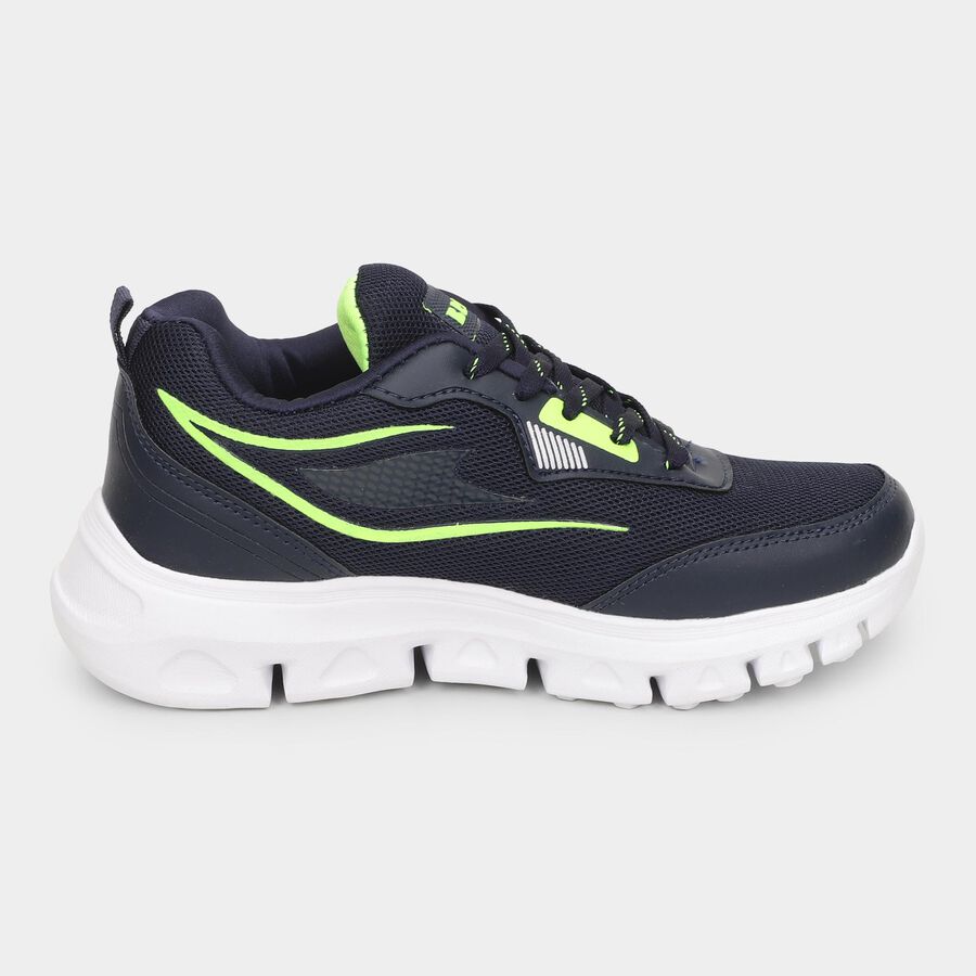 Men's Lace-Up Sports Shoes, नीला, large image number null