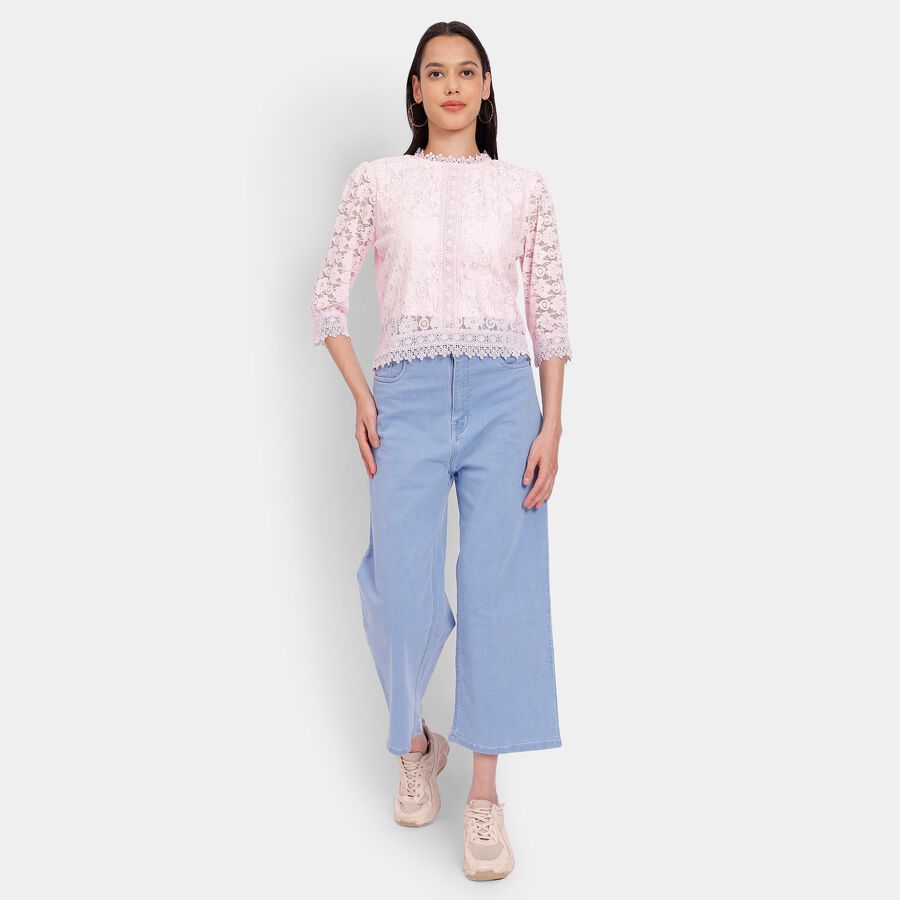 Ladies'  Crop  Top, गुलाबी, large image number null