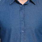 Men's 100% Cotton Casual Shirt , Light Blue, small