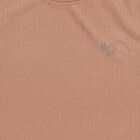 Girls Muted Brown Round Neck Thermal, Brown, small image number null