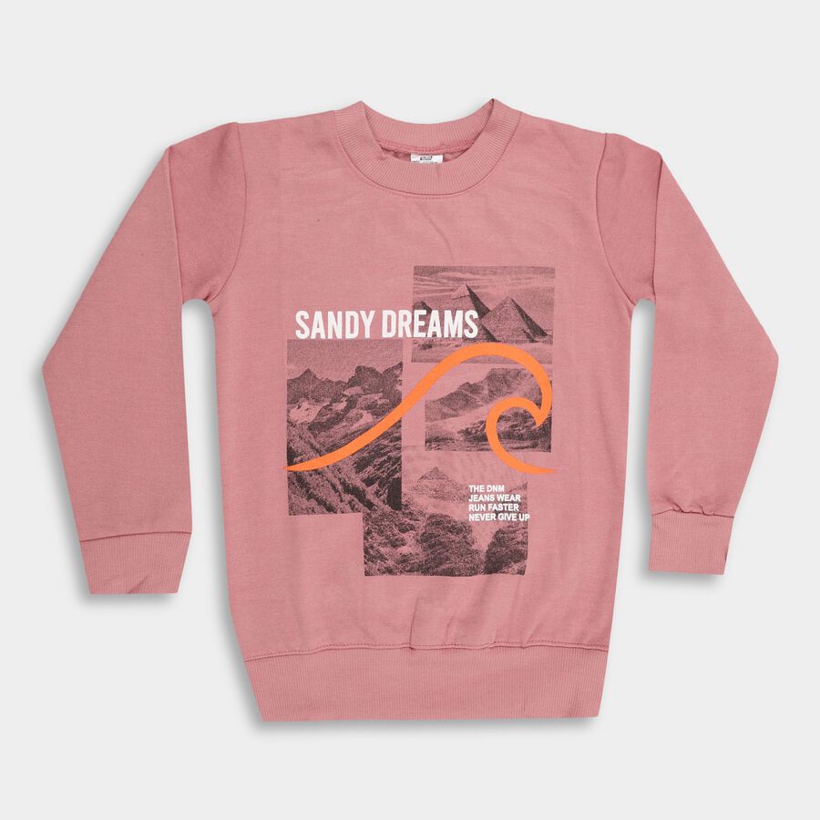 Boys' Sweatshirt, गुलाबी, large image number null