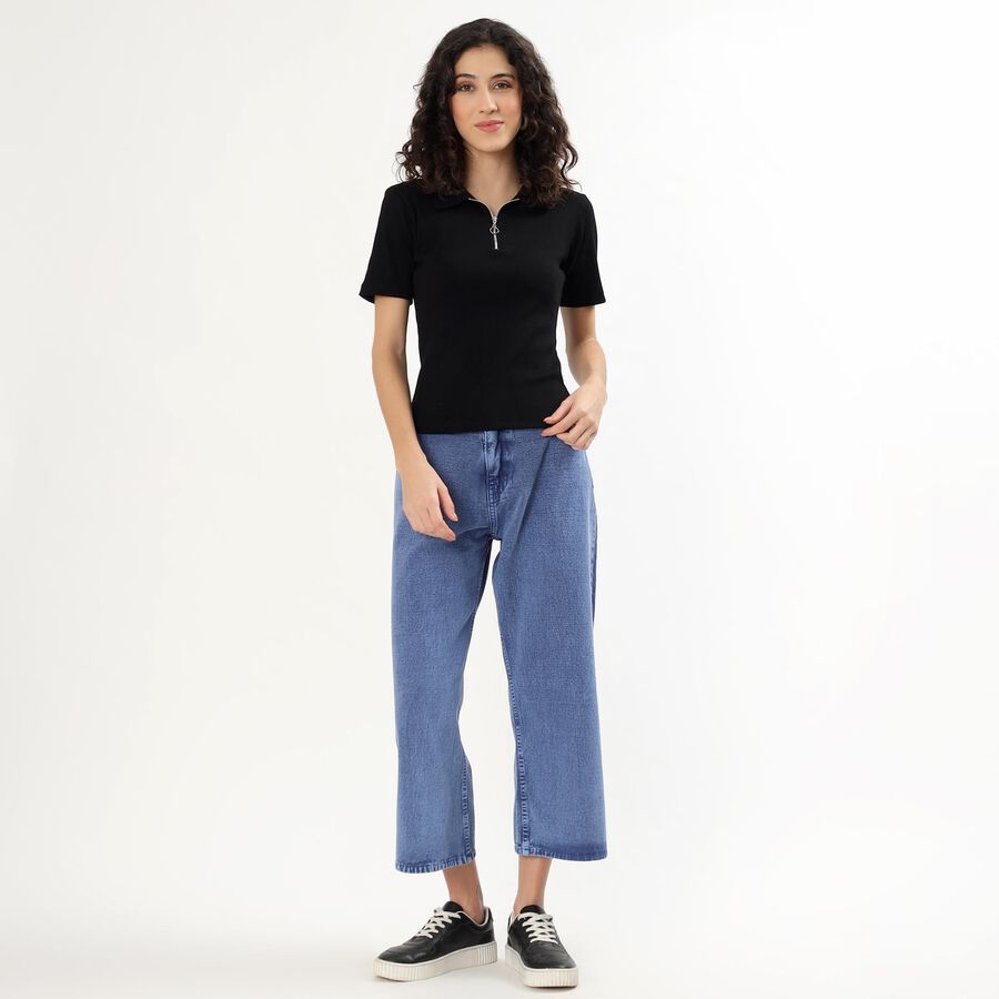 Ladies' Jeans, मध्यम नीला, large image number null