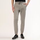Men's Light Grey Slim Fit Jogger Trousers, हल्का ग्रे, small