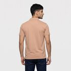 Men's Beige Polo Neck Polo T-Shirt, Beige, small