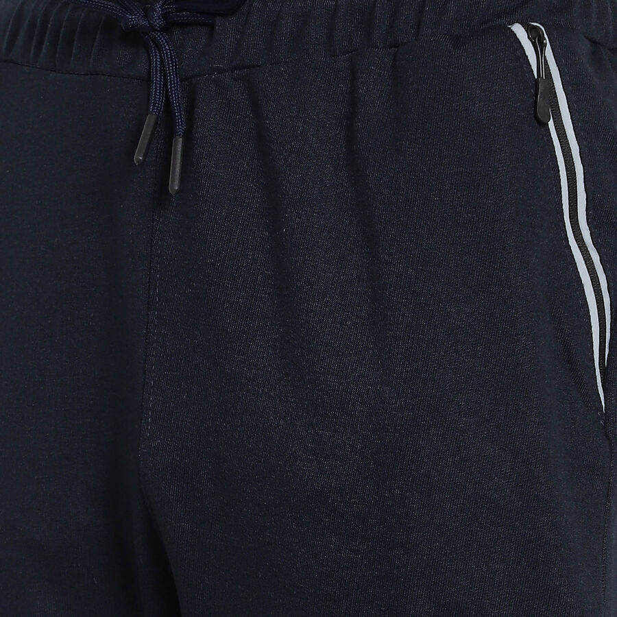 Solid Track Pants, Navy Blue, large image number null
