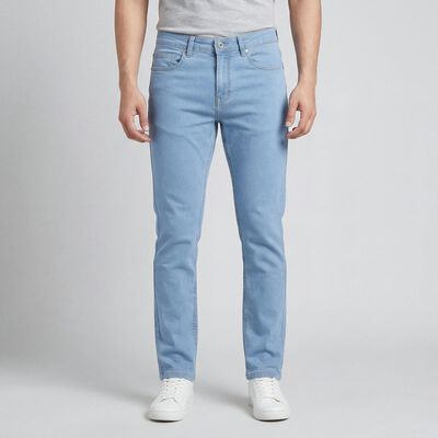 Men's Blue Slim Fit Washed Jeans