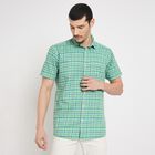 Men's 100% Cotton Casual Shirt , हल्का हरा, small