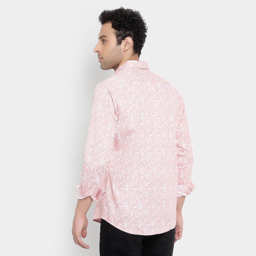 Cotton Printed Casual Shirt, Pink, large image number null