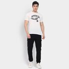 Men's Slim Fit Casual Trousers, काला, small image number null