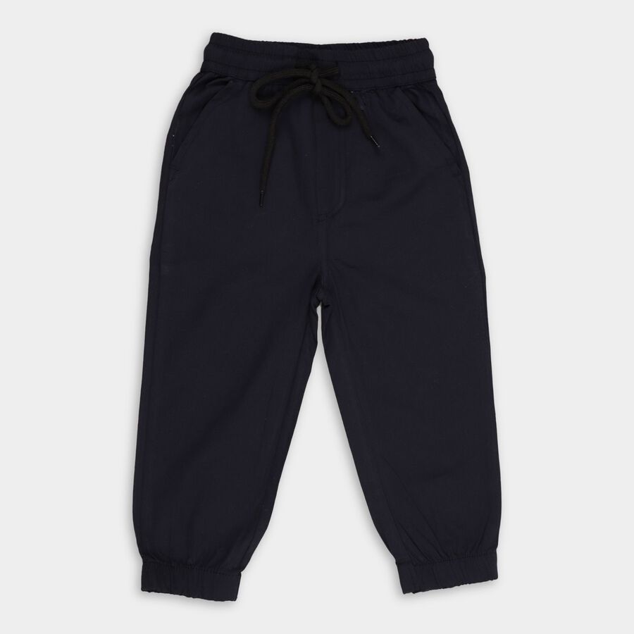 Boy's 100% Cotton Trousers , Navy Blue, large image number null