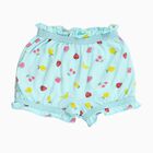Infants Light Aqua Regular Fit Ruffled Bloomers, एक्वा, small image number null