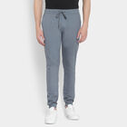 Solid Jogger Casual Trousers, Mid Blue, small image number null