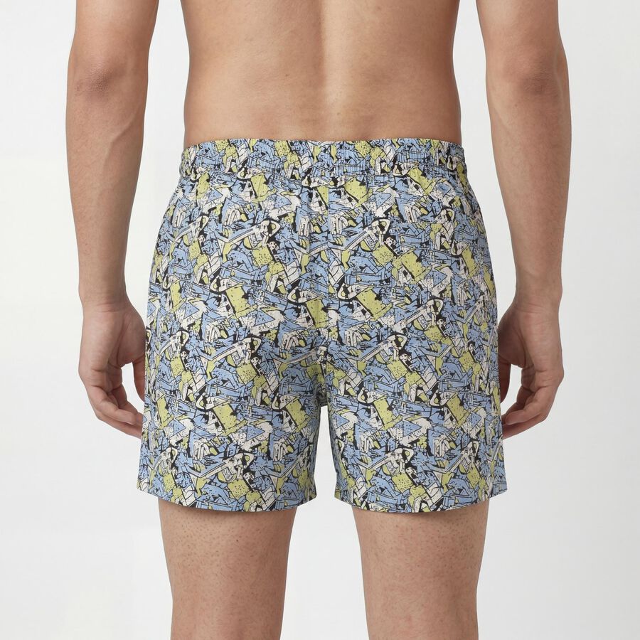 Men's Light Blue Regular Fit Solid Boxers, हल्का नीला, large