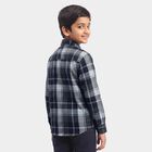 Boys' Navy Blue Cotton Casual Shirt, Navy Blue, small