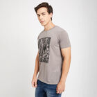 Round Neck T- Shirt, गहरा ग्रे, small image number null