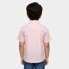 Boys Light Pink Cotton Half Sleeve Classic Collar Casual Shirt, Pink, small image number null