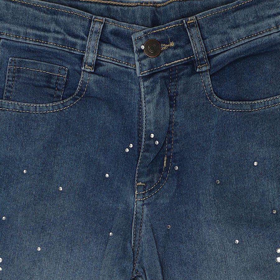 Girls' Jeans, Mid Blue, large