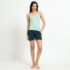 Ladies' Mint Green Cotton Scoop Neck Basic Slip, Light Green, small