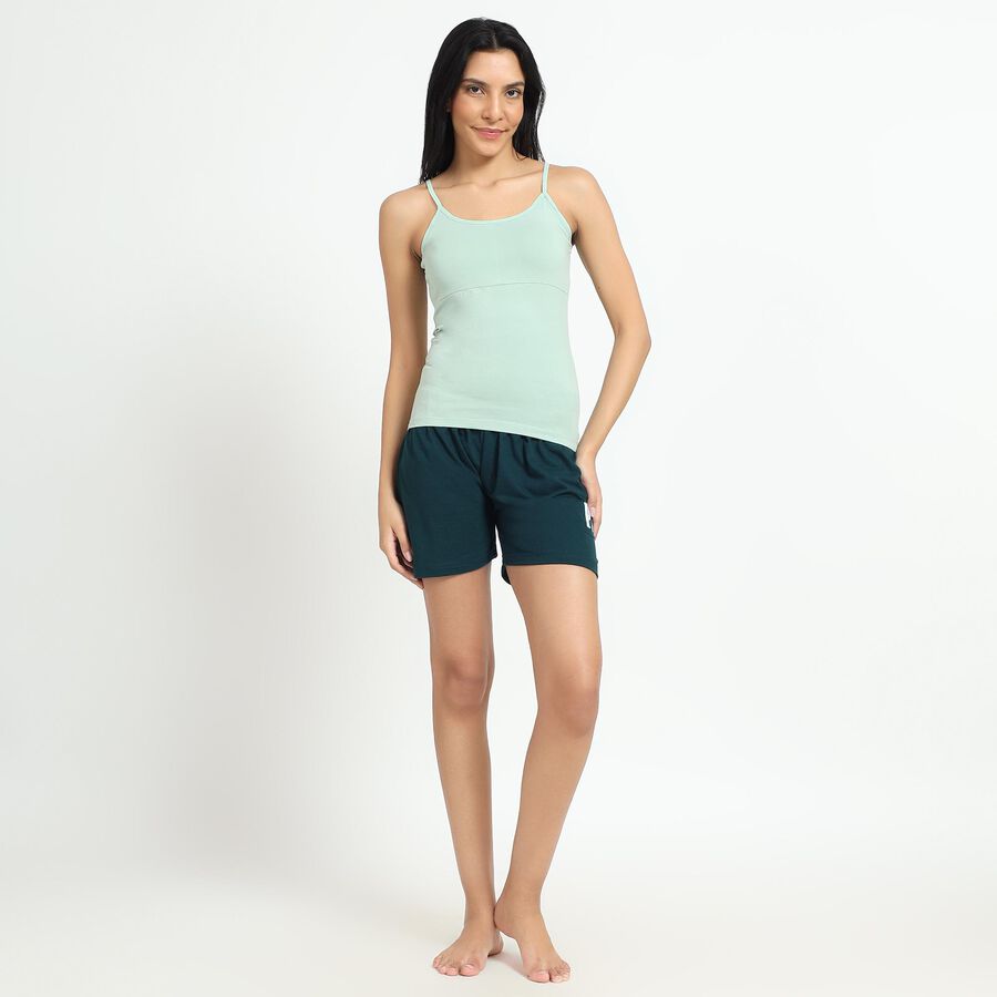 Ladies' Mint Green Cotton Scoop Neck Basic Slip, Light Green, large