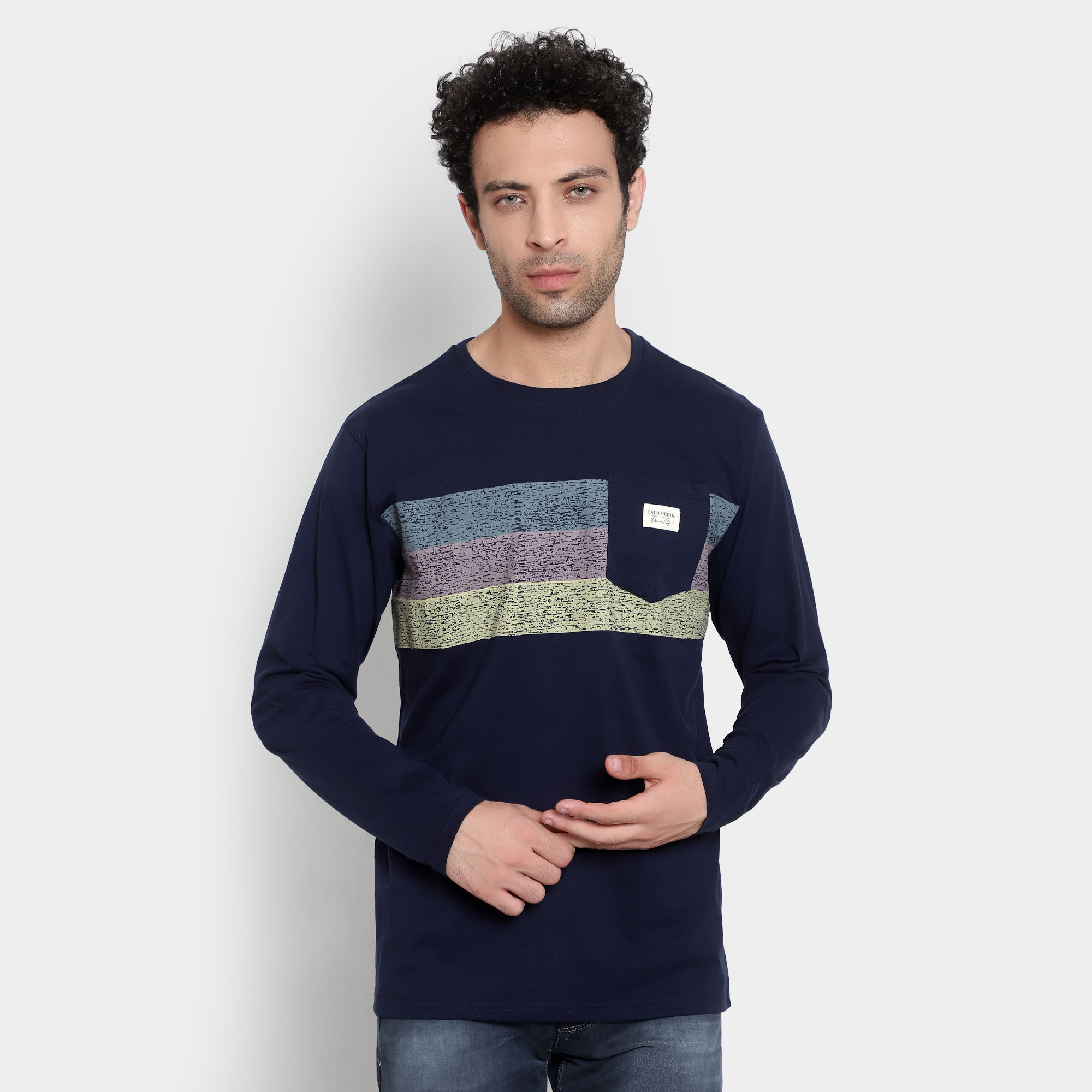everyone cotton long sleeve t-shirt NAVY 販促通販 メンズ 