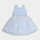 Girls' Frock , हल्का नीला, small image number null