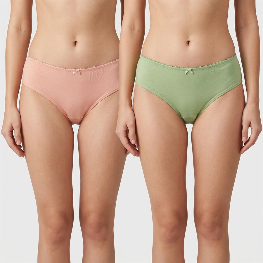 Women's Assorted Regular Fit Solid Panty, चुनिंदा, large
