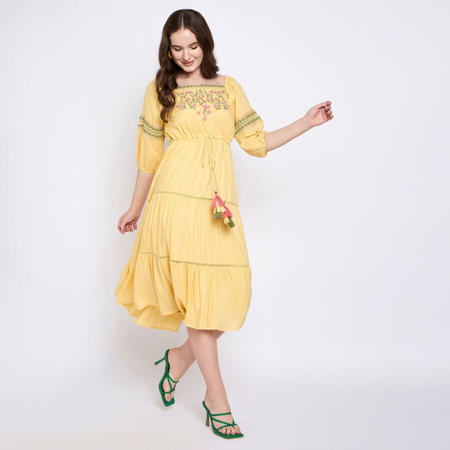 Ladies' Dress, Mustard, large image number null