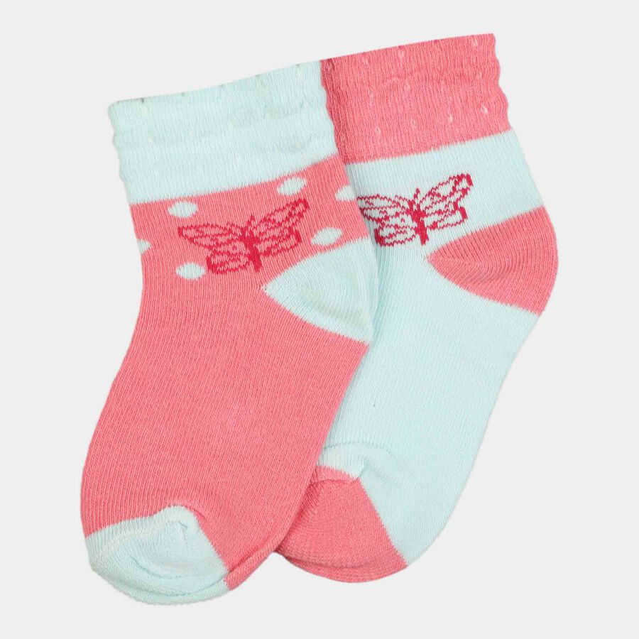 Girls Ankle Basic Socks, Pink, large image number null