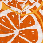 Boys Bright Orange Half Sleeve Cuban Collar Casual Shirt, Orange, small image number null