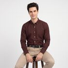 Men's Maroon Formal Shirt, मरून, small