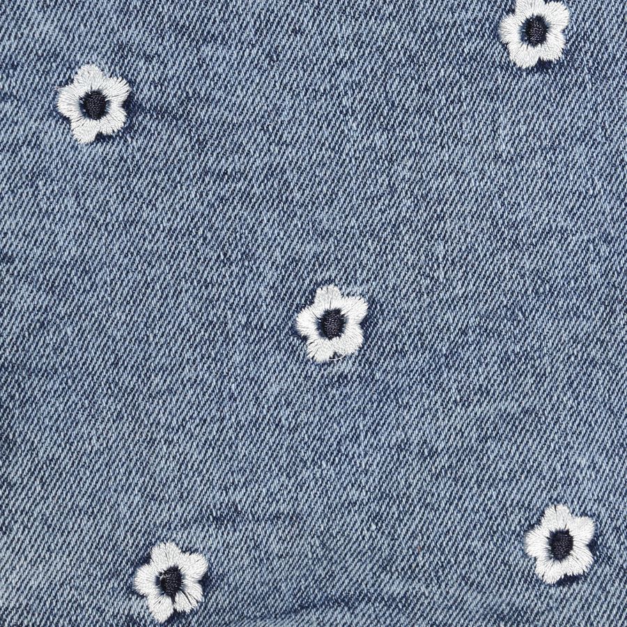Girls' Buttoned Shorts, Light Blue, large image number null