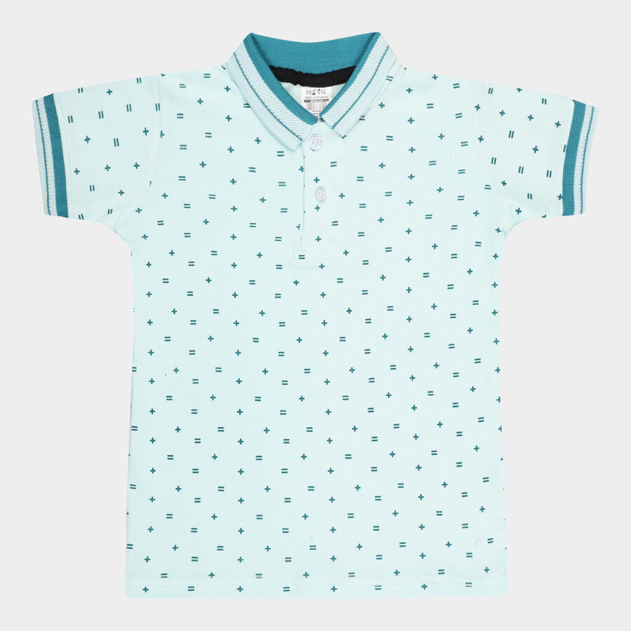 Boys Cotton T-Shirt, Light Blue, large image number null