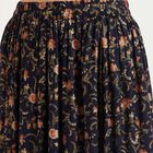 Printed Lehenga Skirt, Navy Blue, small image number null