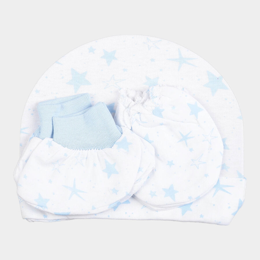 Infants Cotton Printed Baby Gift Set, White, large image number null