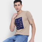 Round Neck T- Shirt, Beige, small image number null