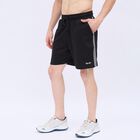 Men's Jet Black Regular Fit Side-Striped Bermuda Shorts, काला, small