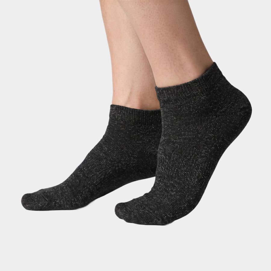 Men's Ankle Length Pack of 3 Socks ( Grey, Charcoal, Black ), चारकोल, large