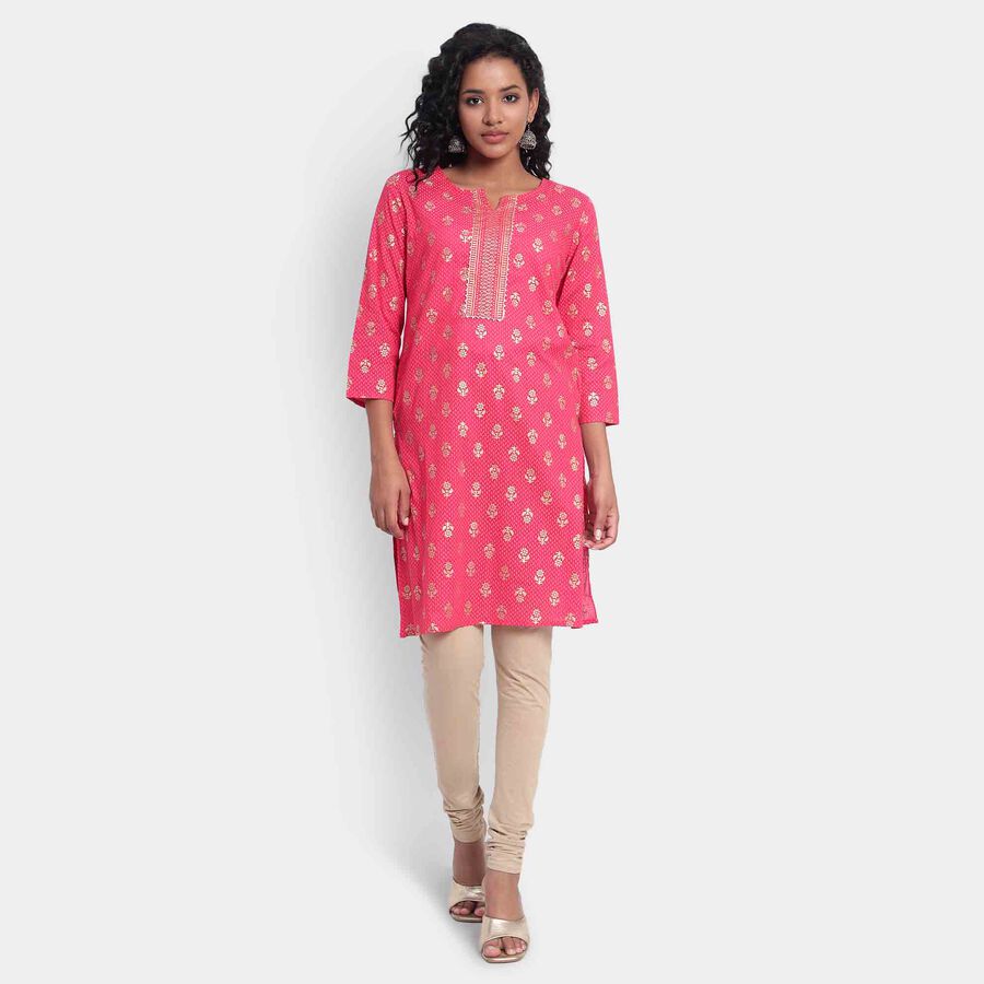 Printed Kurta, Coral, large image number null