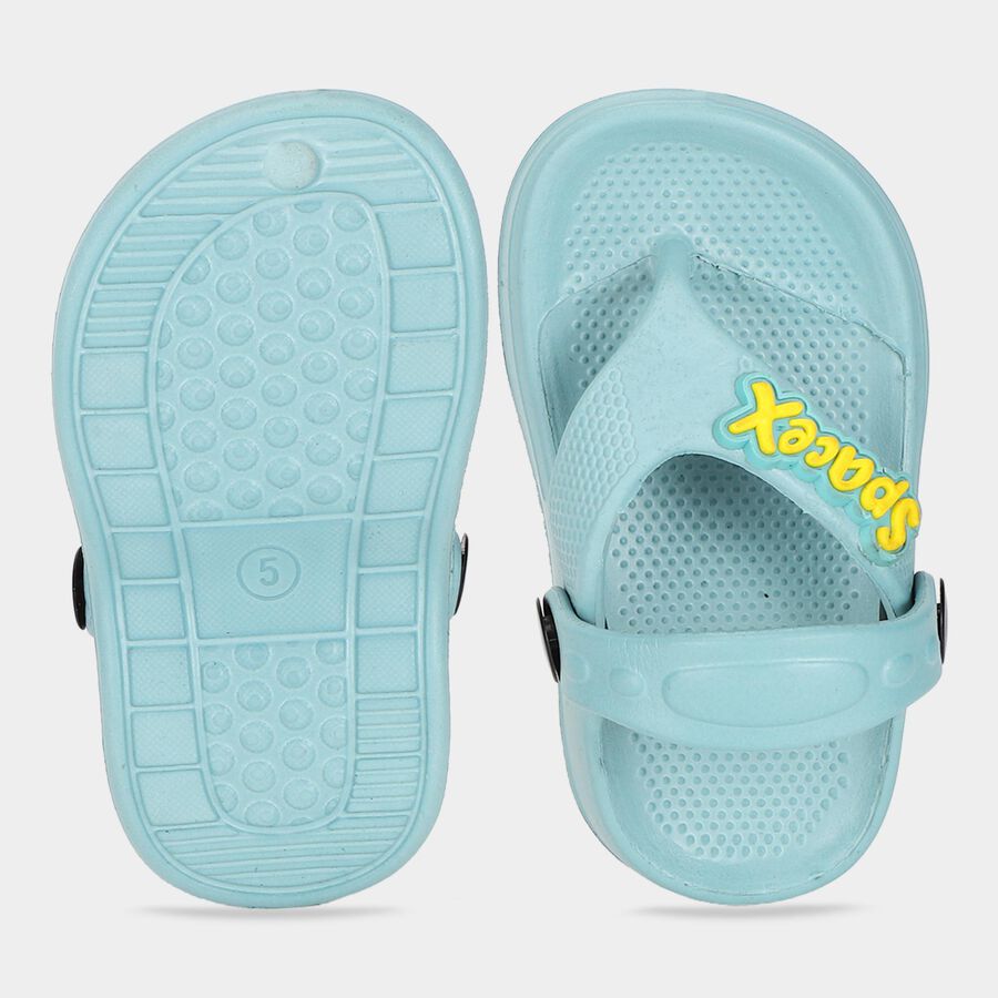 Boys' Teal Back Strap Thong Sandals, टील ब्लू, large