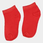 Girls Solid Ankle Length Socks, Red, small image number null