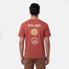 Men's Rust Cotton Round Neck Casual T-Shirt, Rust, small