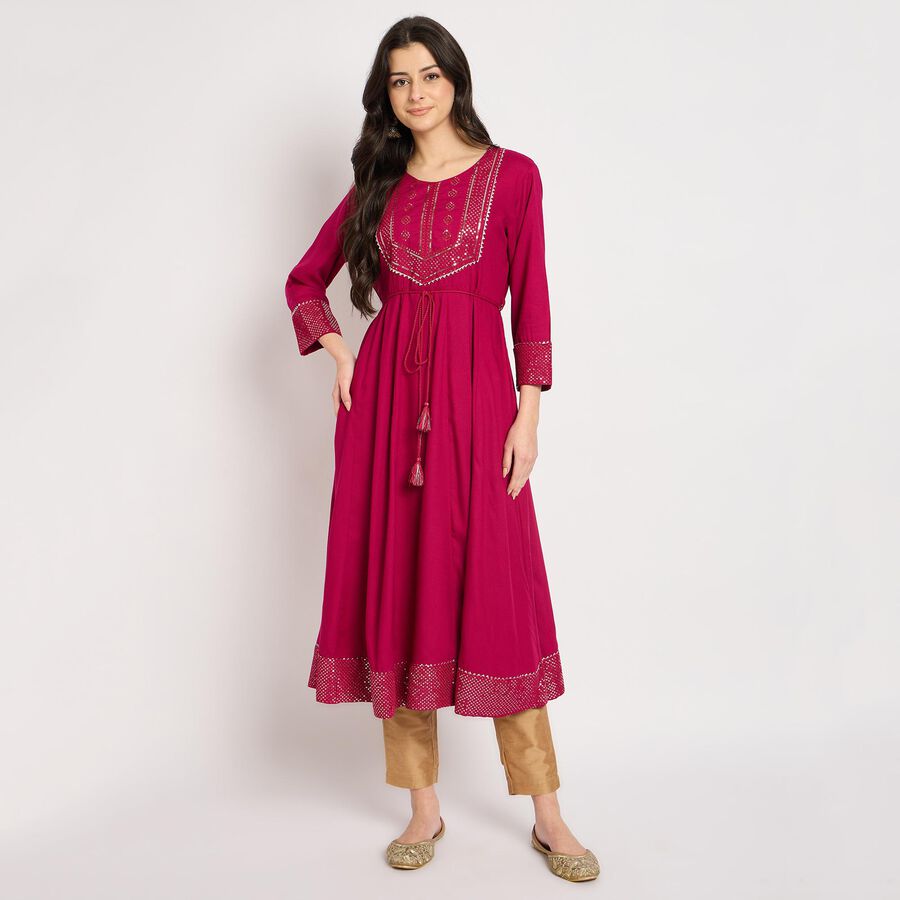 Ladies' Kurta , Fuchsia, large image number null