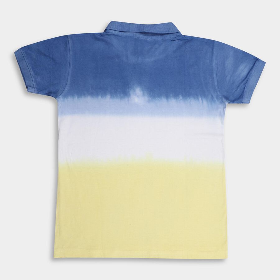 Boys' 100% Cotton Half Sleeves T-Shirt , Mid Blue, large image number null