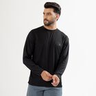 Men's Jet Black Crew Neck Casual T-Shirt, Black, small image number null