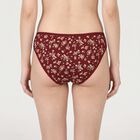 Women's Brown Regular Fit Floral Printed Panty, Brown, small