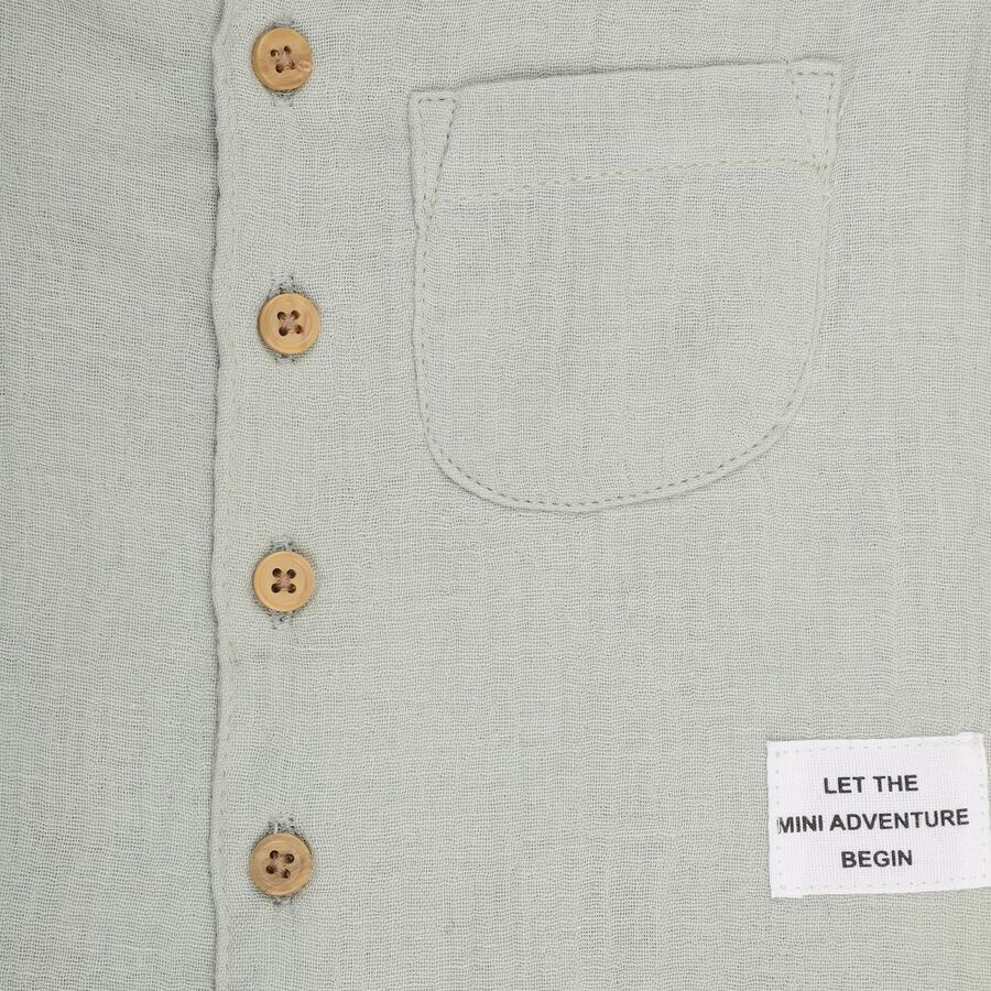 Infant Boys' 100% Cotton Baba Suit, हल्का हरा, large